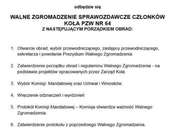 26.11.2023 Walne sprawozdawcze zgromadzenie członków Koła 64 Ostrów Mazowiecka.